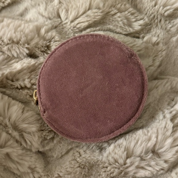 Sezane Handbags - Sezane Mauve Pink Lavender coin round purse multifunctional new unused velvet